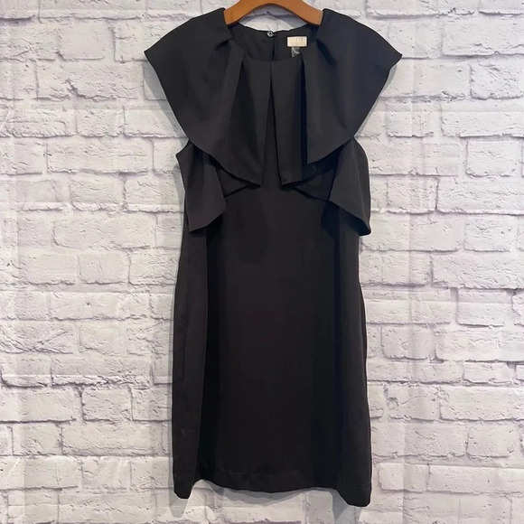 H&M Sheath Dress Womens Charcoal Gray Ruffle‎ Classy Dress - Picture 1 of 8